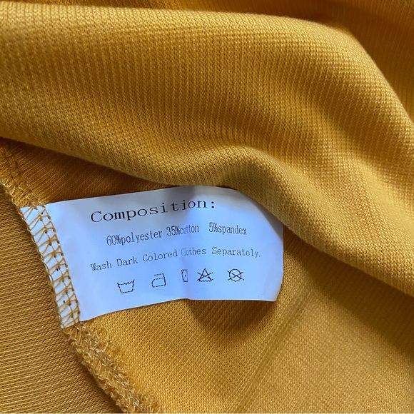 EUC DRESSFO CABLE COLLAR LONG TAPERED Mustard Gold CARDIGAN SWEATER w BUCKLE MED - Picture 5 of 12